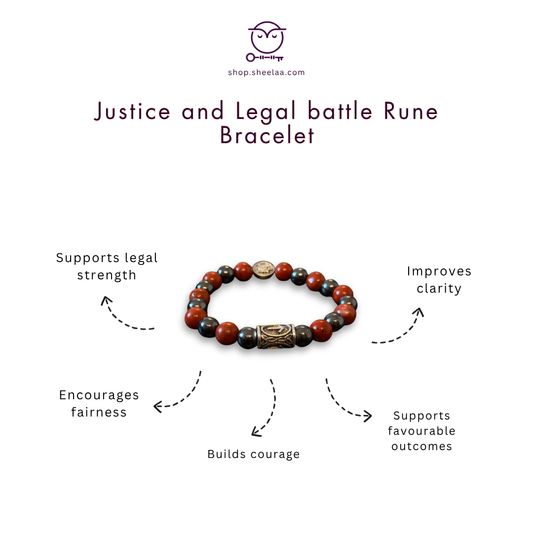 Justice and Legal battle Rune Bracelet HOUSE OF SHEELAA