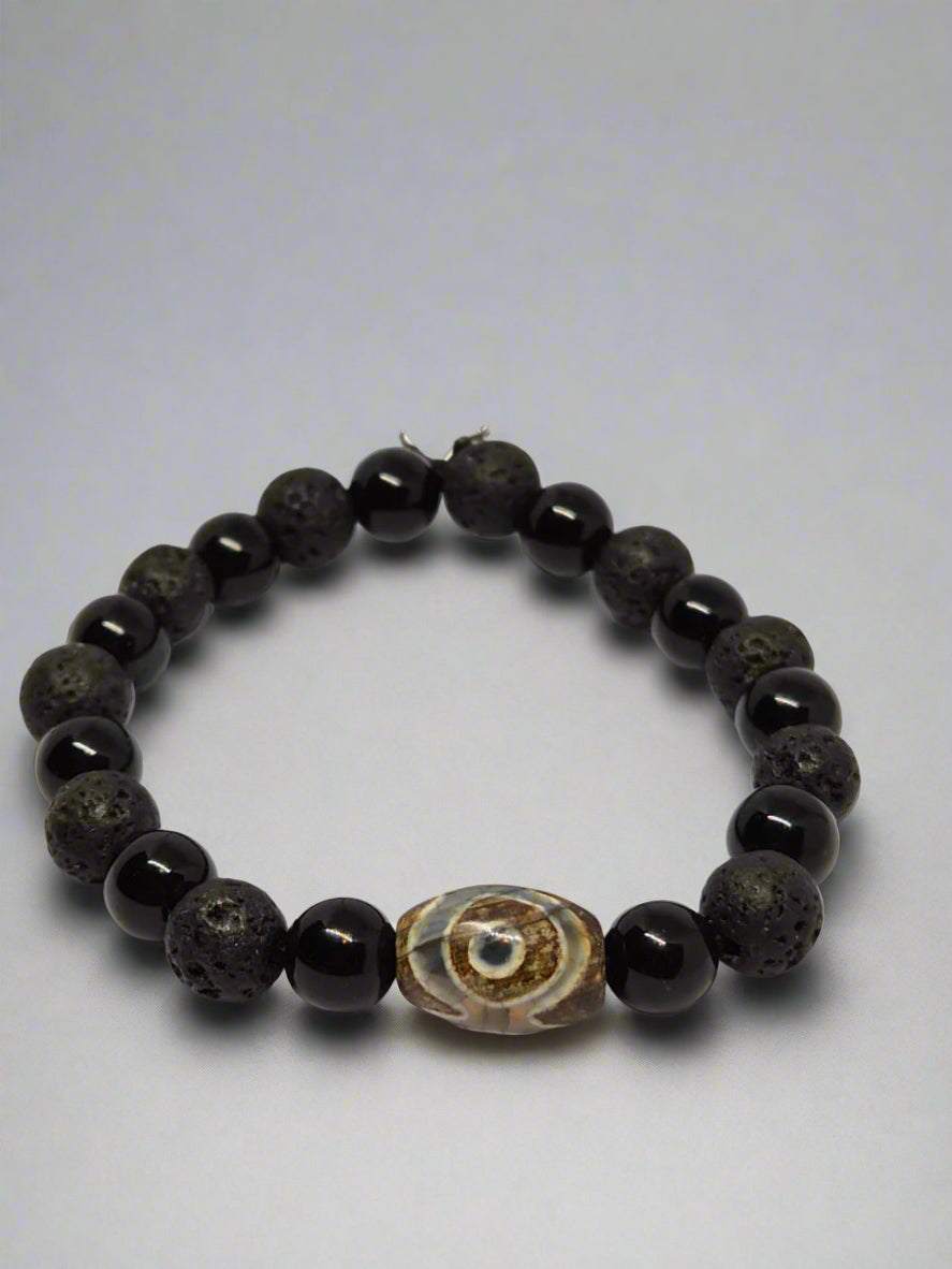 Fiery Shield of Protection Bracelet Big Evil Eye