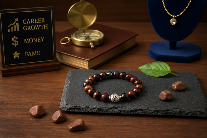 Career Growth Money & Fame Bracelet – Red Tigers Eye