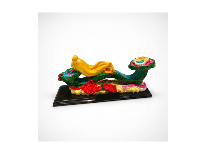Feng Shui Rui decor piece with colorful dragon-style design on black base for authority, leadership, success energy, and positive workspace placement.