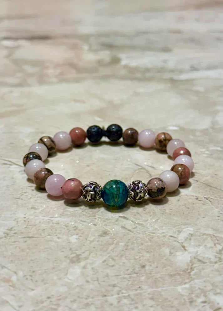 Love Manifestation Crystal Bracelet for attracting love, emotional healing, and relationship harmony