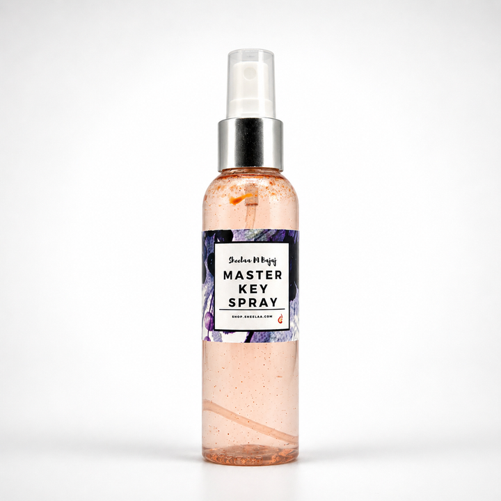 Master Key Spray by Sheelaa M Bajaj for spiritual cleansing, positive energy, opportunity activation, confidence, and mindful daily rituals.