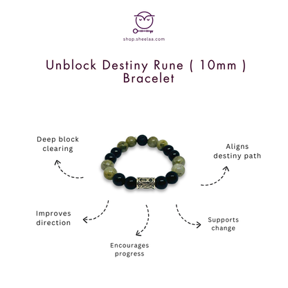 Unblock Destiny Rune Bracelet  10mm HOUSE OF SHEELAA