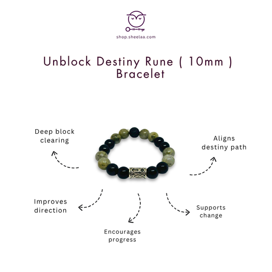 Unblock Destiny Rune Bracelet  10mm HOUSE OF SHEELAA