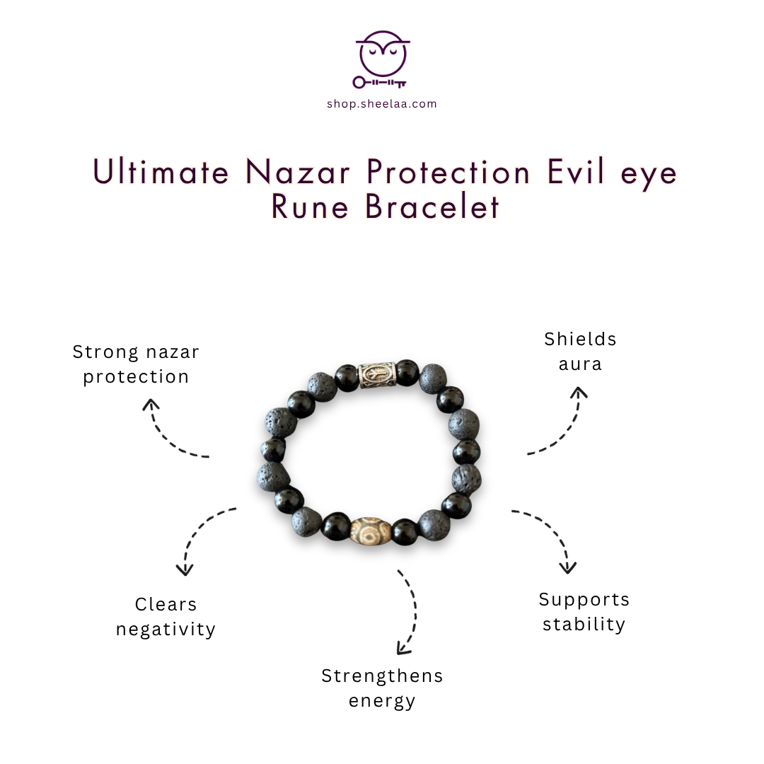 Ultimate Nazar Protection Evil eye Rune bracelet HOUSE OF SHEELAA